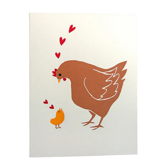 Mother Hen Letterpress Card by Egg Press