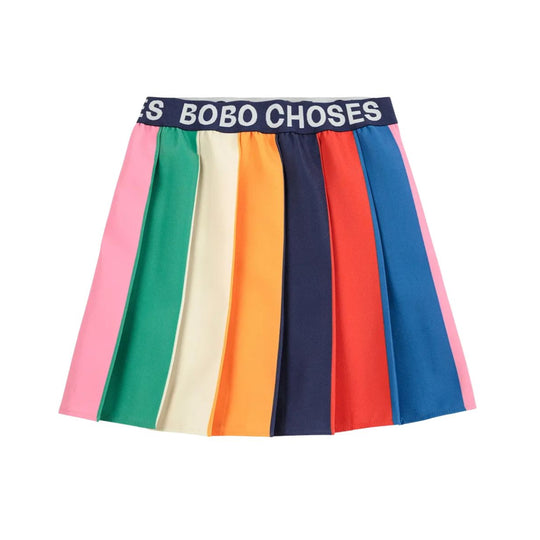 Bobo Color Block Pleated Skirt by Bobo Choses