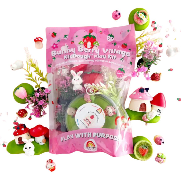 Bunny Berry Village Sensory Play Dough Kit by Earth Grown