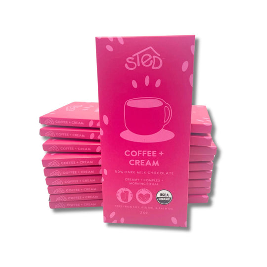 2oz Coffee + Cream Chocolate Bar by Sted Foods