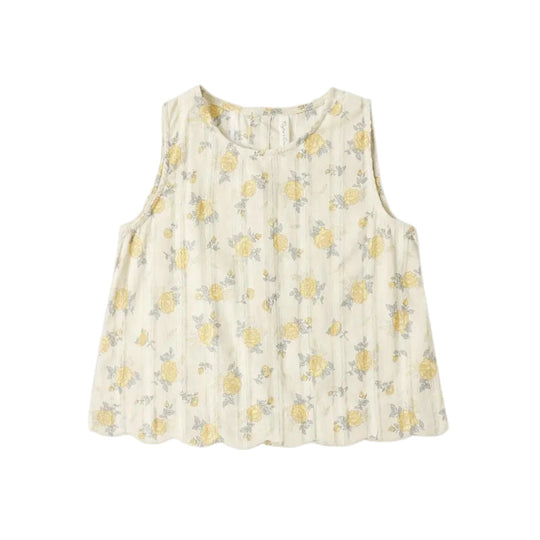 Lenny Top - Lemon Ditsy Flower by Rylee + Cru