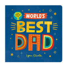 Book cover of 'World's Best Dad' with colorful text on a blue background