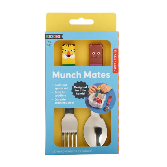 Munch Mates Fork and Spoon Set by Kikkerland