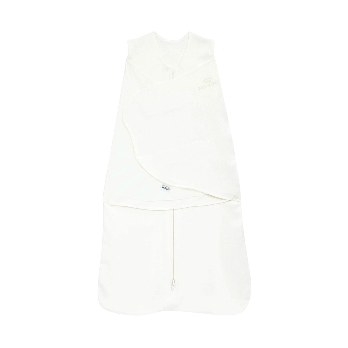 White sleeveless top with drawstring on a white background