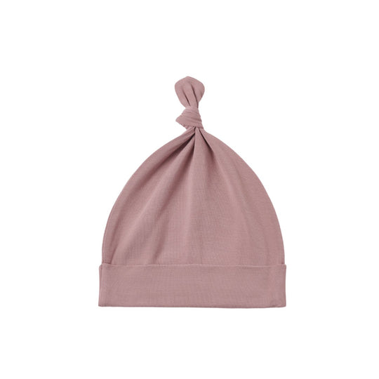 Bamboo Knotted Baby Hat - Mulberry by Quincy Mae