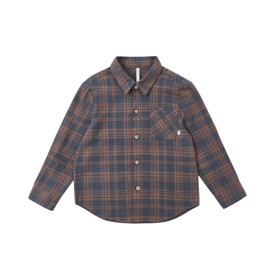 Collared Long Sleeve Shirt - Midnight Plaid by Rylee + Cru