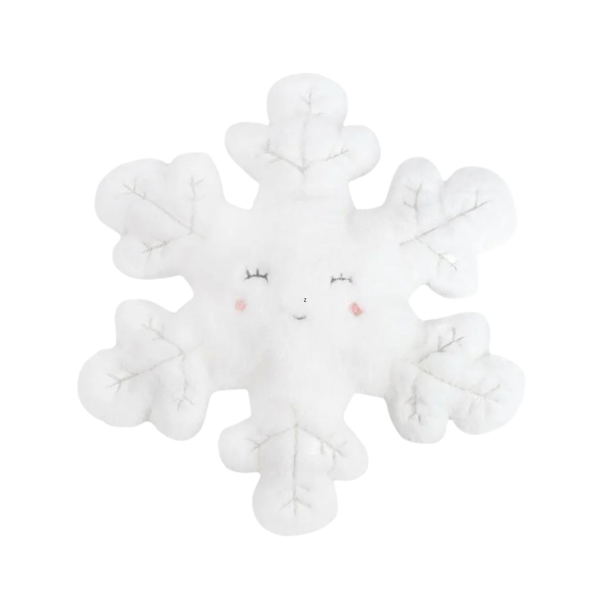 Floral-patterned white coaster with a small pink flower on a white background