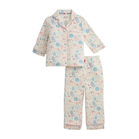 Poodle Pawlor RF Long Sleeve PJ Set With Piping by Magnetic Me