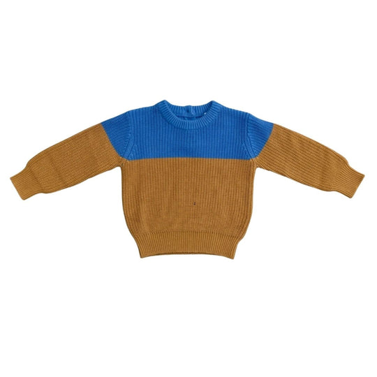 Colorblock Knit Sweater - Camel by babysprouts
