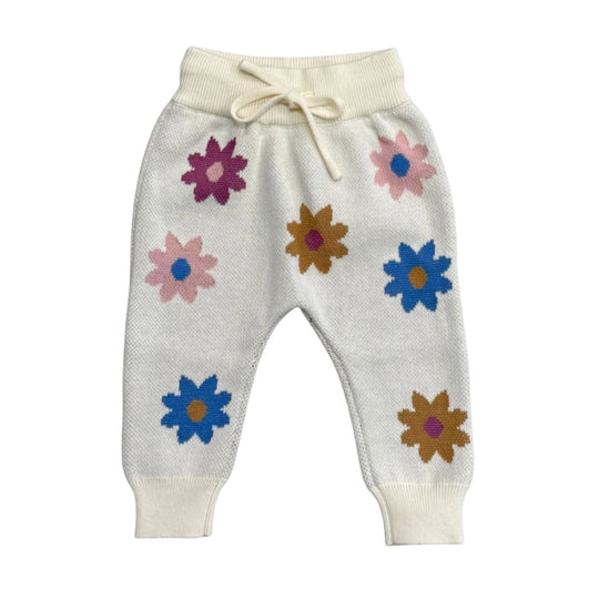 Knit Pants - Flower Pop by babysprouts