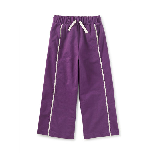 Lace Trim Track Pants - Regal Purple by Tea Collection