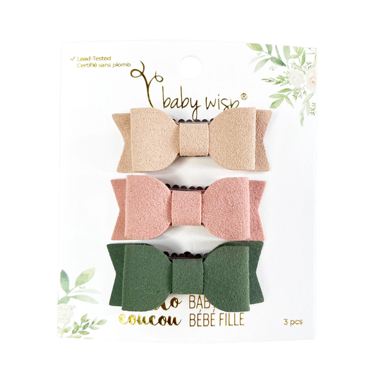 Billie Jean Bows Set of 3 - Lush by Baby Wisp