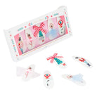 Set of decorative paper clips with cartoon characters on a white background