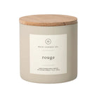 HICO Candle Co. 'rouge' candle with wooden lid on a white background
