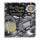 Book cover of 'The House in the Night' with a black and white illustration of a house and moon.