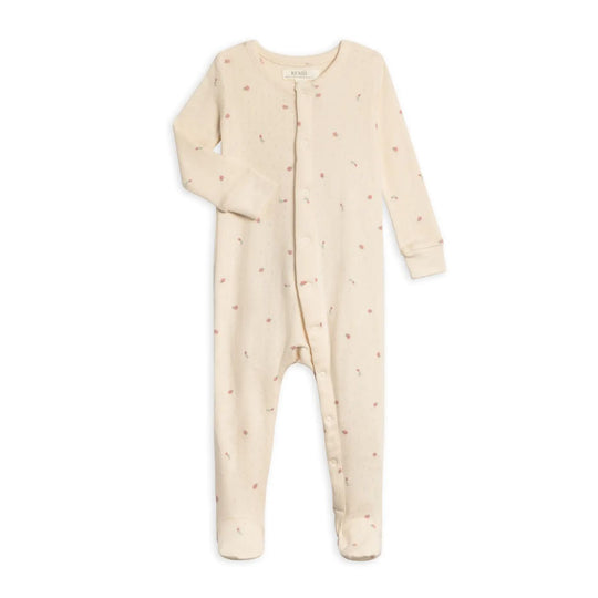 Organic Baby Skylar Pointelle Footed Sleeper - Pia Floral by Colored Organics