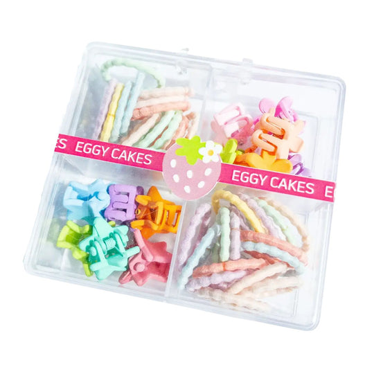 Flowers & Stars Hair Claw & Tie Set by Eggy Cakes