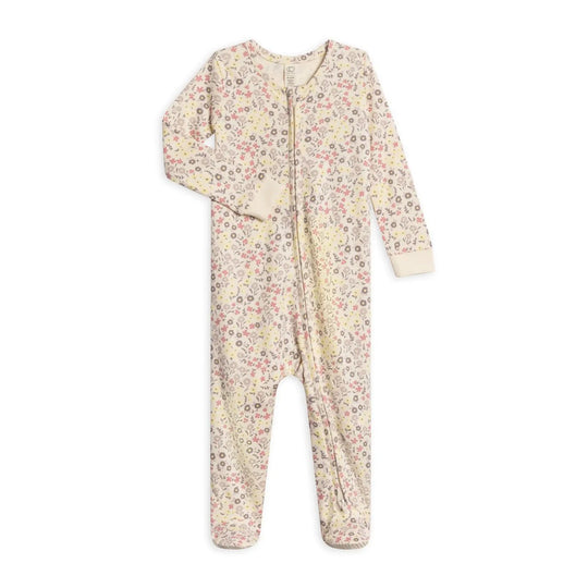 Organic Baby Peyton Footed Sleeper - Giada Floral by Colored Organics