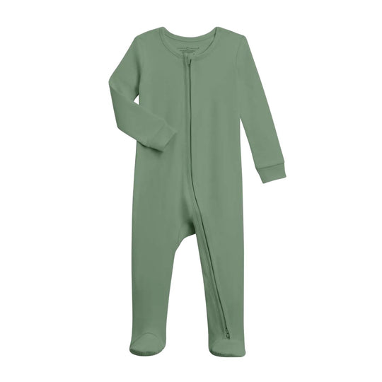 Organic Baby Peyton Zipper Sleeper - Thyme by Colored Organics