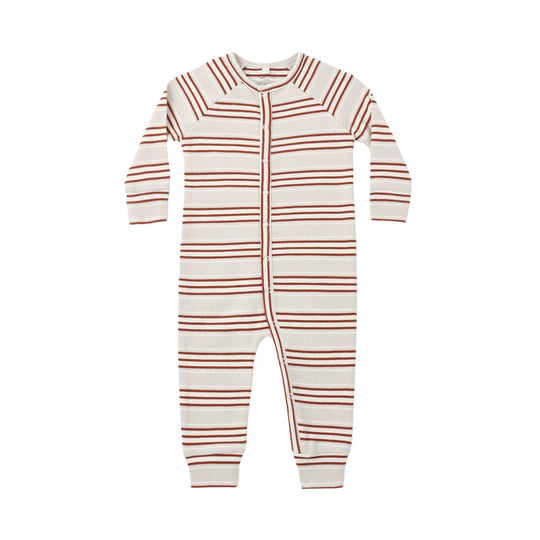 Organic Long John Pajamas - Holiday Stripe by Rylee + Cru