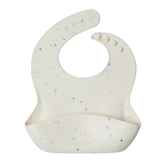 Silicone Bib - Confetti Cream by Loulou Lollipop