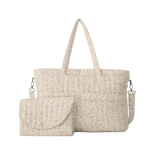 Diaper Bag + Changing Mat - Wildflower Woven by Quincy Mae