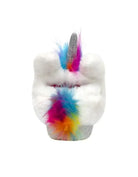 Plush toy with a unicorn design on a white background