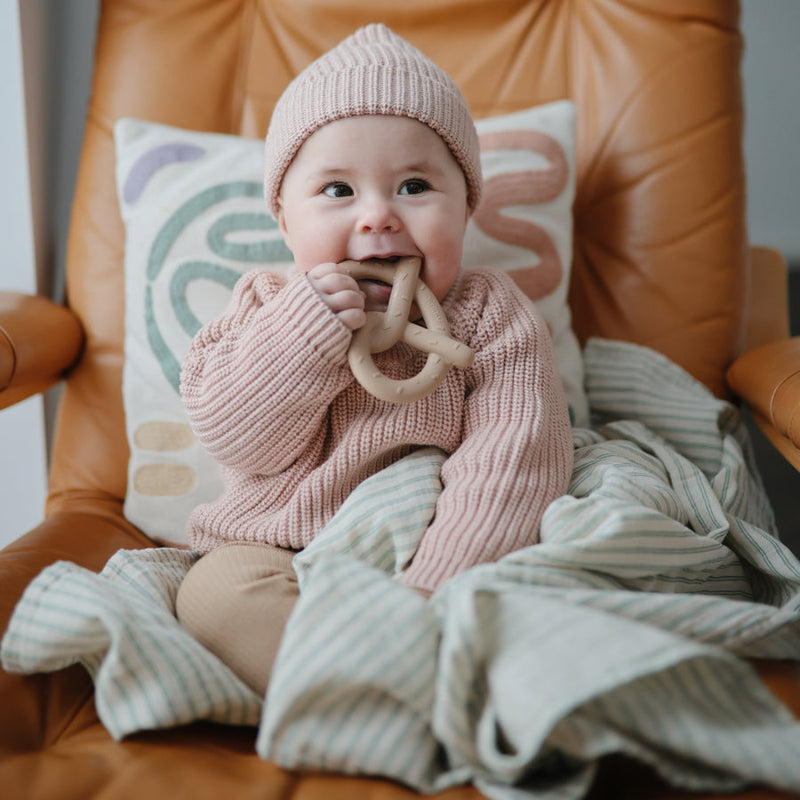 Pretzel Teether by Mushie & Co