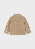 Beige corduroy jacket on a white background