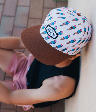 Stay Chill Snapback - Pale Beige by Headster Kids