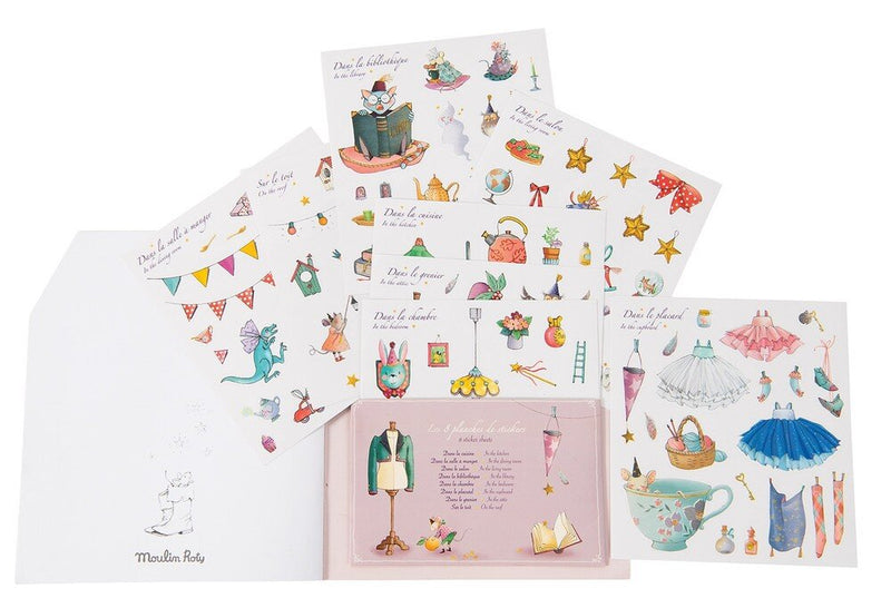 Once Upon A Time Coloring and Sticker Book by Moulin Roty