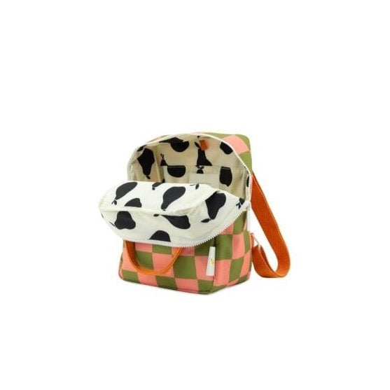checkerboard flower mini backpack Small Farmhouse Checkerboard Backpack