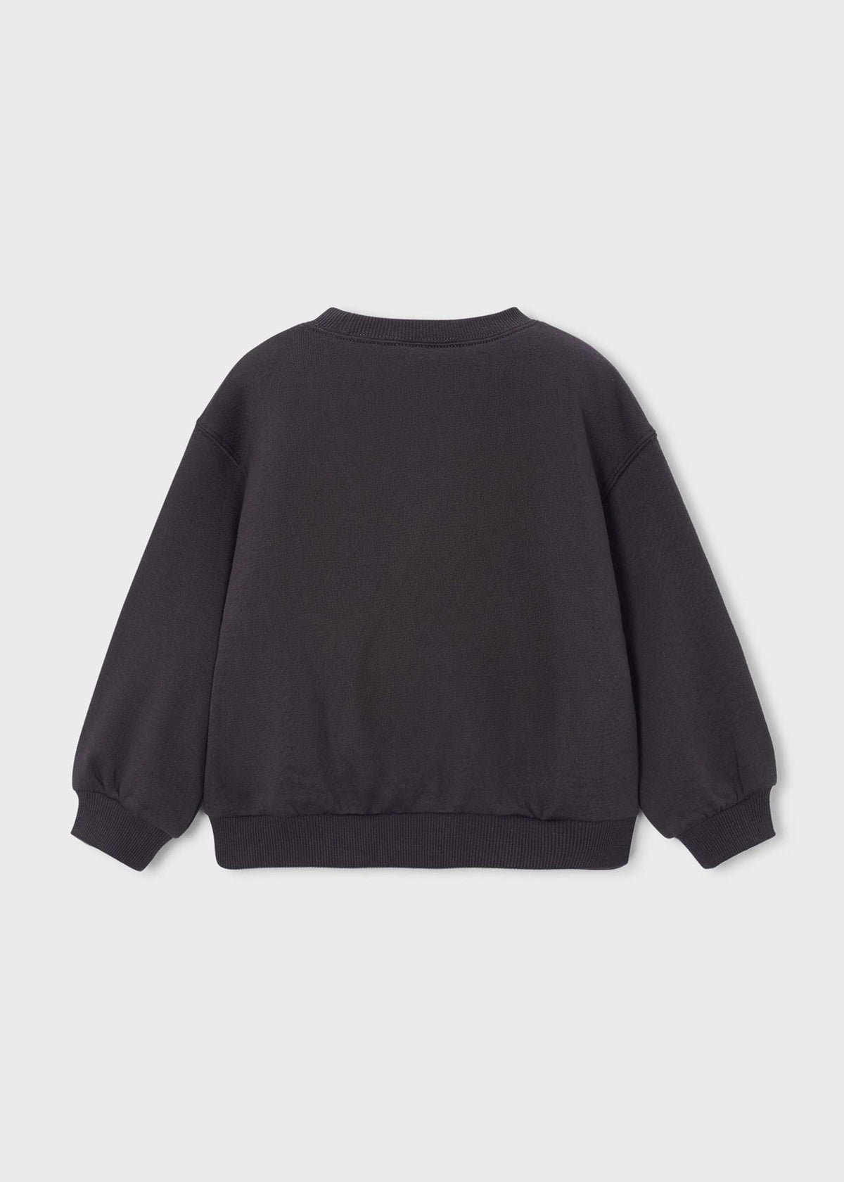 Black sweatshirt on a light gray background