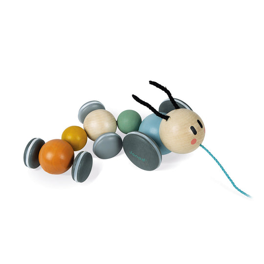 Sweet Cocoon Caterpillar Pull Toy by Janod