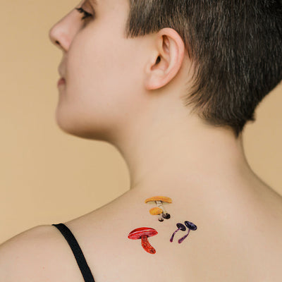 Colorful Mushrooms Sheet Tattoos - Set of 2 by Tattly