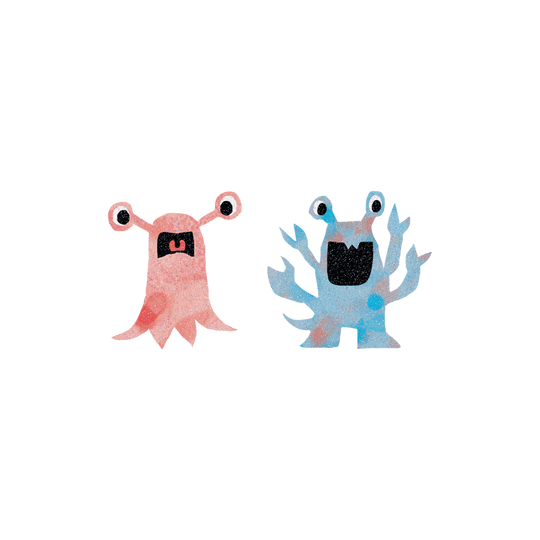 Glitter Monster Tattoo Pair by Tattly