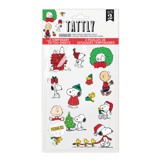 Peanuts Holiday Sheet Tattoos - Set of 2 by Tattly