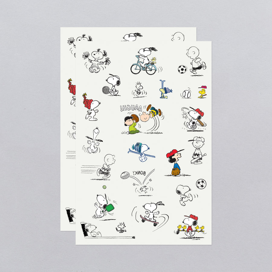 Sheet of illustrated characters on a gray background