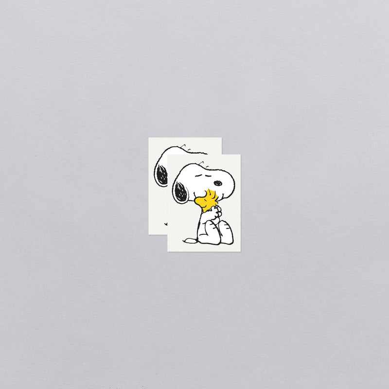 Snoopy Hugs Woodstock Tattoo Pair by Tattly