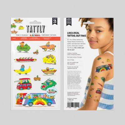 Things That Go by Richard Scarry Sheet Tattoos - Set of 2 by Tattly