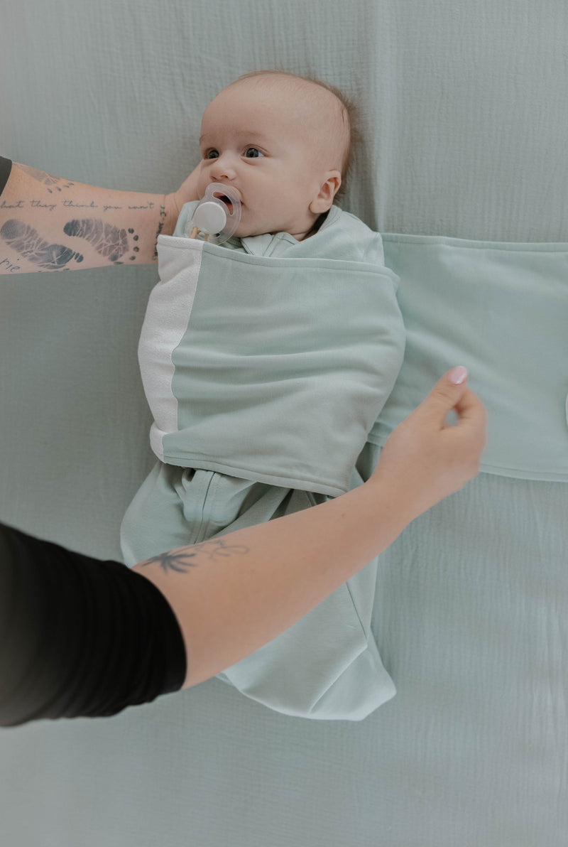 Sage Green Swaddle - Medium/Large (12-17 Lbs) by The Butterfly Swaddle