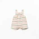 Striped baby romper on a white background