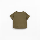 Green t-shirt on a white background