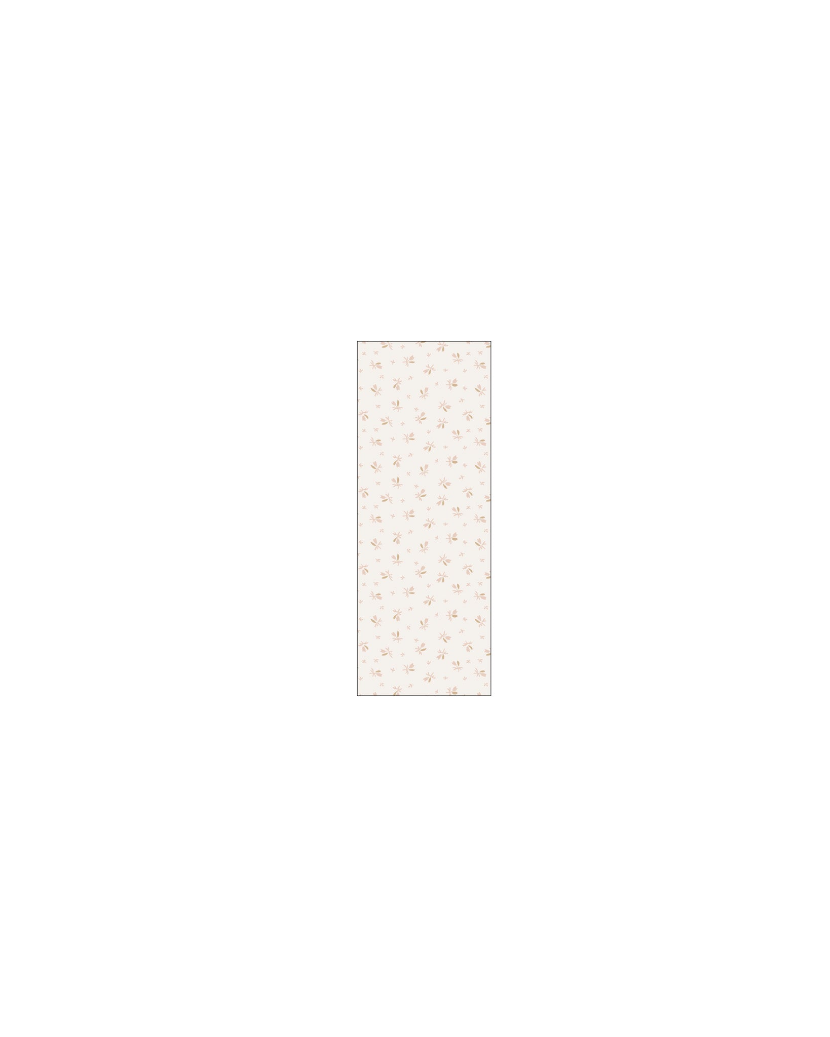 Rectangular area rug with a subtle pattern on a white background