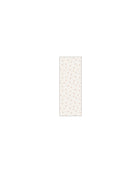 Rectangular area rug with a subtle pattern on a white background