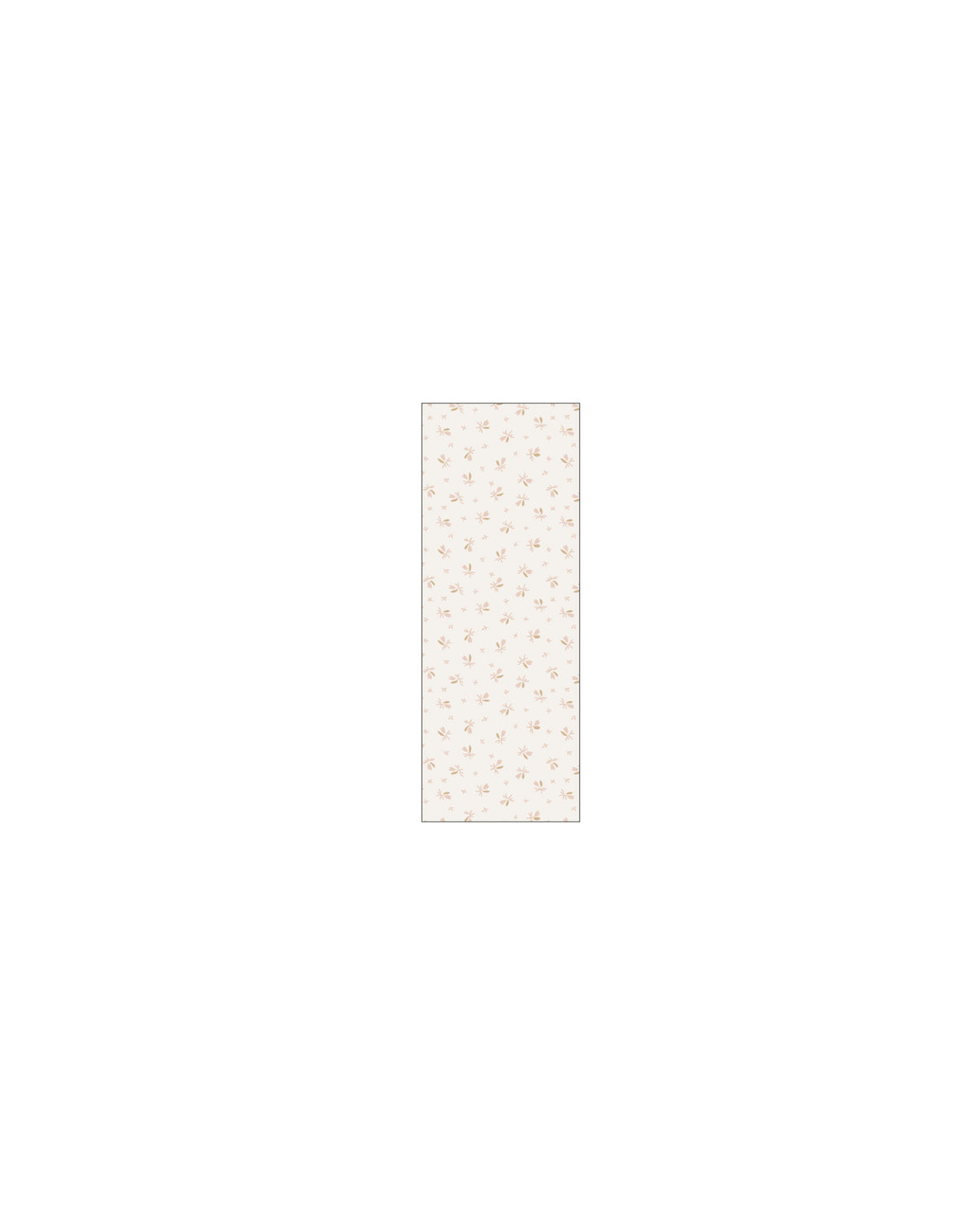 Rectangular area rug with a subtle pattern on a white background