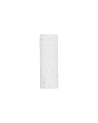White baby blanket with subtle pattern on a white background