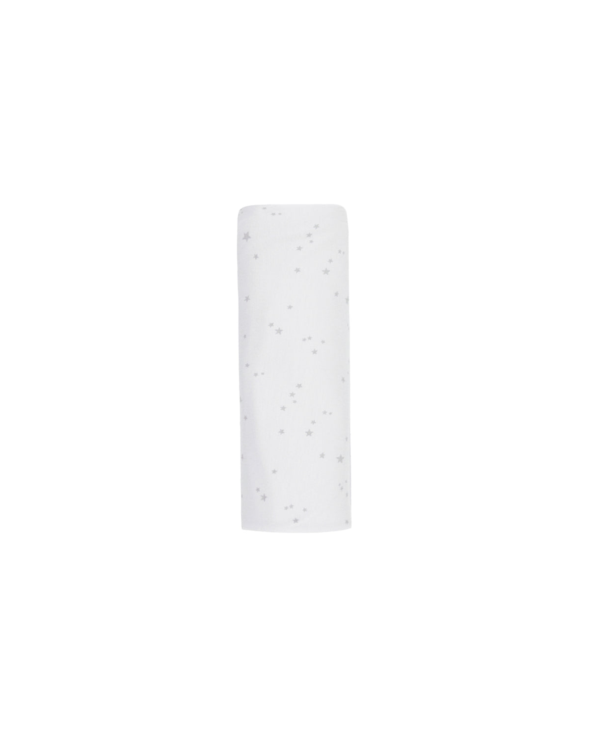 White baby blanket with subtle pattern on a white background