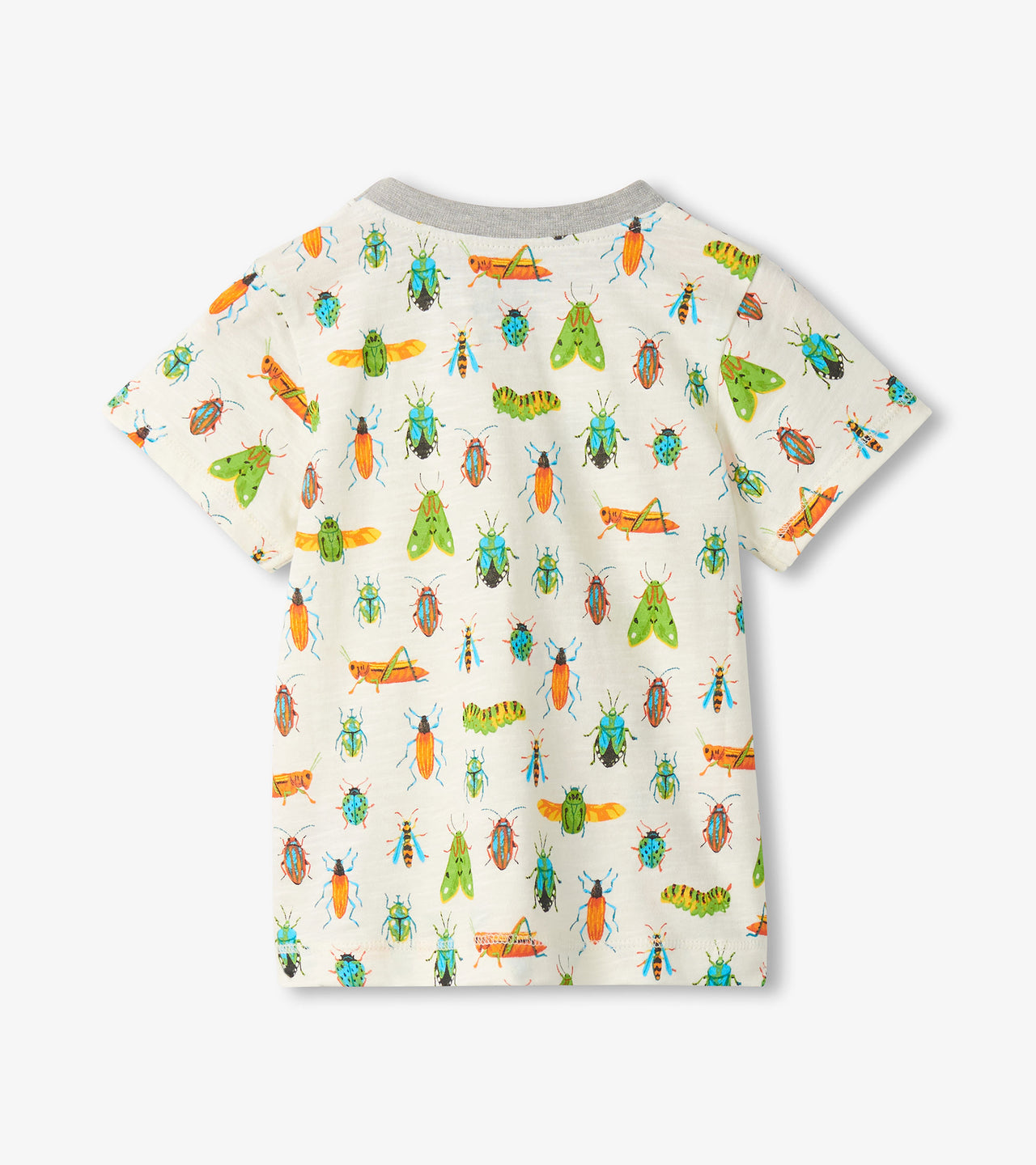 Children's t-shirt with insect pattern on a white background