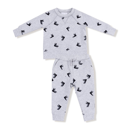 French Terry Raglan Sweatshirt with Joggers - Hockey by Angel Dear